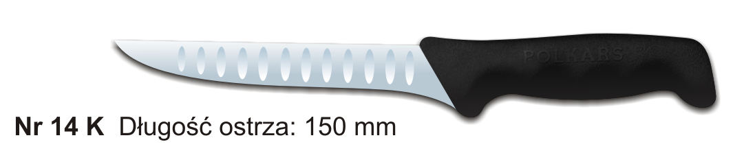 Noże Polkars Nr 14 K Długość ostrza: 150 mm 15 sztuk w opakowaniu