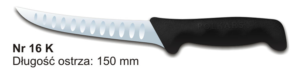 Noże Polkars Nr 16 K Długość ostrza: 150 mm 15 sztuk w opakowaniu