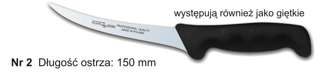 Noże Polkars Nr 2 Długość ostrza: 150 mm 15 sztuk w opakowaniu