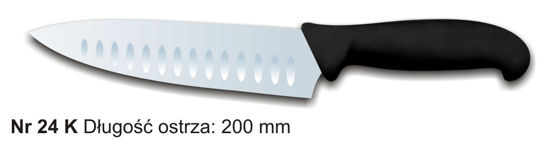 Noże Polkars Nr 24 K Długość ostrza: 200 mm 15 sztuk w opakowaniu