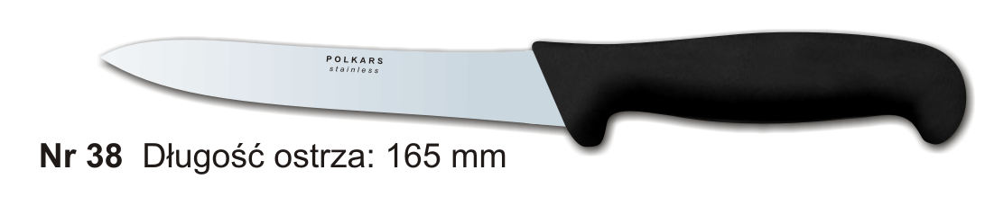 Noże Polkars Nr 38 Długość ostrza: 165 mm 20 sztuk w opakowaniu