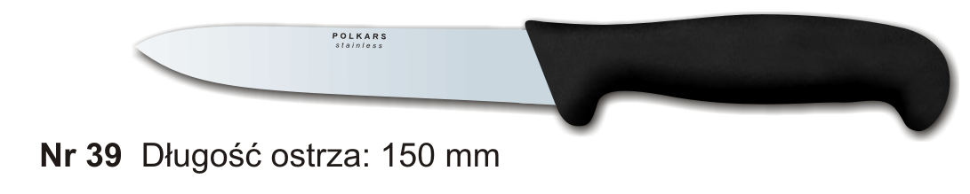Noże Polkars Nr 39 Długość ostrza: 150 mm 20 sztuk w opakowaniu