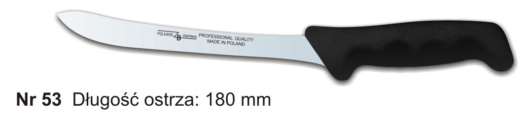 Noże Polkars Nr 53 Długość ostrza: 180 mm 15 sztuk w opakowaniu