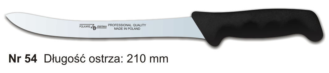 Noże Polkars Nr 54 Długość ostrza: 210 mm 15 sztuk w opakowaniu