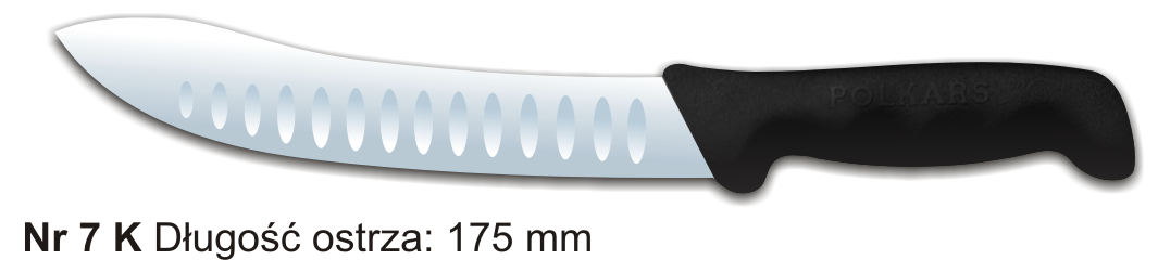 Noże Polkars Nr 7 K Długość ostrza: 175 mm 15 sztuk w opakowaniu