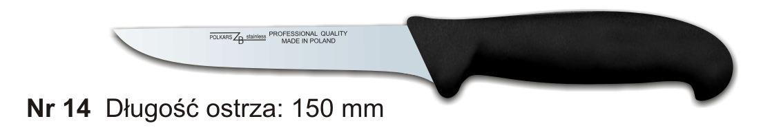 Noże Polkars Nr 14 Długość ostrza: 150 mm 15 sztuk w opakowaniu