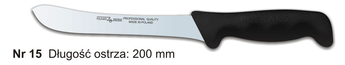 Noże Polkars Nr 15 Długość ostrza: 200 mm 15 sztuk w opakowaniu