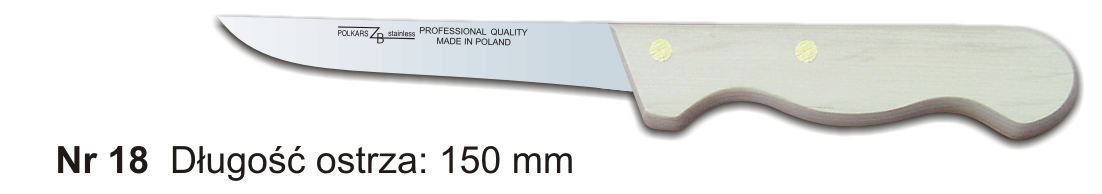 Noże Polkars Nr 18 Długość ostrza: 150 mm 15 sztuk w opakowaniu