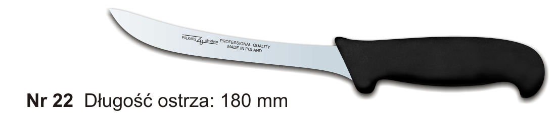 Noże Polkars Nr 22 Długość ostrza: 180 mm 15 sztuk w opakowaniu