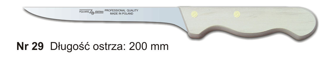 Noże Polkars Nr 29 Długość ostrza: 200 mm 15 sztuk w opakowaniu