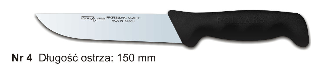Noże Polkars Nr 4 Długość ostrza: 150 mm 15 sztuk w opakowaniu