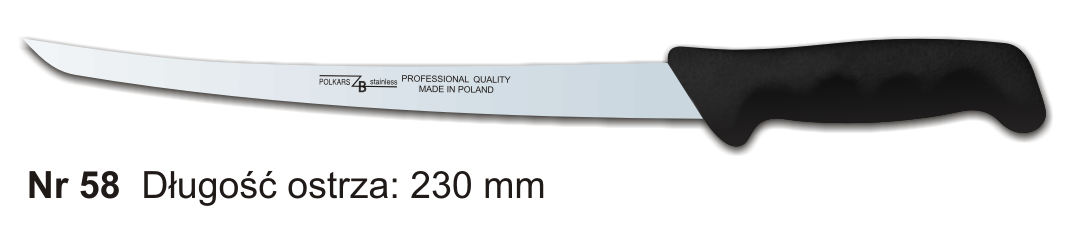 Noże Polkars Nr 58 Długość ostrza: 230 mm 15 sztuk w opakowaniu