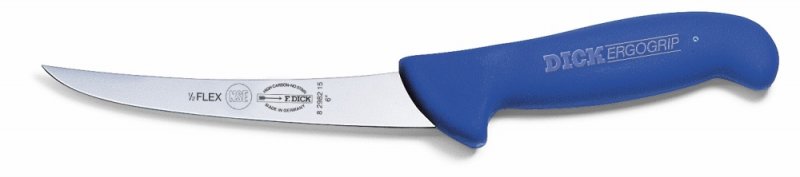 Noże do trybowania z ostrzem wygiętym, półelastyczne DICK ERGOGRIP 8298213 Długość ostrza: 13 cm 6 sztuk w opakowaniu