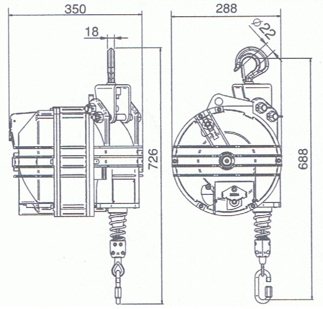 Balanser - odciążnik sprężynowy Tecna X-HEAVY 150