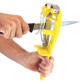 Ostrzałka ręczna do noży z uchwytem BOBET SHARP'EASY żółta 9980 G